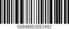 Código de barras (EAN, GTIN, SKU, ISBN): '00849803052492'