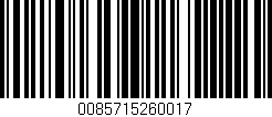 Código de barras (EAN, GTIN, SKU, ISBN): '0085715260017'