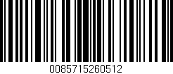 Código de barras (EAN, GTIN, SKU, ISBN): '0085715260512'