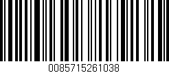 Código de barras (EAN, GTIN, SKU, ISBN): '0085715261038'
