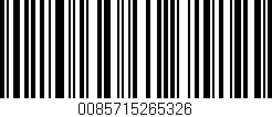 Código de barras (EAN, GTIN, SKU, ISBN): '0085715265326'