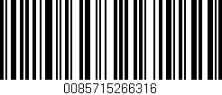 Código de barras (EAN, GTIN, SKU, ISBN): '0085715266316'