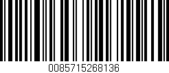 Código de barras (EAN, GTIN, SKU, ISBN): '0085715268136'