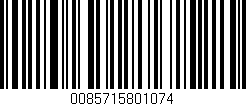 Código de barras (EAN, GTIN, SKU, ISBN): '0085715801074'