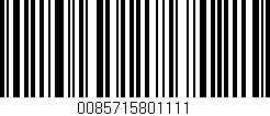 Código de barras (EAN, GTIN, SKU, ISBN): '0085715801111'