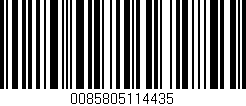 Código de barras (EAN, GTIN, SKU, ISBN): '0085805114435'