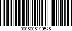 Código de barras (EAN, GTIN, SKU, ISBN): '0085805190545'