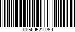 Código de barras (EAN, GTIN, SKU, ISBN): '0085805219758'