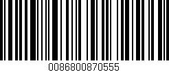 Código de barras (EAN, GTIN, SKU, ISBN): '0086800870555'