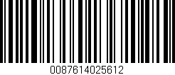 Código de barras (EAN, GTIN, SKU, ISBN): '0087614025612'