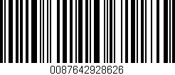 Código de barras (EAN, GTIN, SKU, ISBN): '0087642928626'
