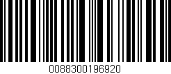 Código de barras (EAN, GTIN, SKU, ISBN): '0088300196920'