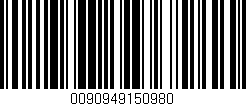 Código de barras (EAN, GTIN, SKU, ISBN): '0090949150980'