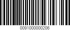 Código de barras (EAN, GTIN, SKU, ISBN): '0091000000206'