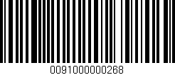 Código de barras (EAN, GTIN, SKU, ISBN): '0091000000268'