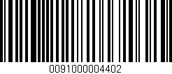 Código de barras (EAN, GTIN, SKU, ISBN): '0091000004402'