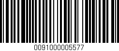 Código de barras (EAN, GTIN, SKU, ISBN): '0091000005577'