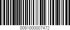 Código de barras (EAN, GTIN, SKU, ISBN): '0091000007472'