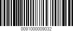 Código de barras (EAN, GTIN, SKU, ISBN): '0091000009032'
