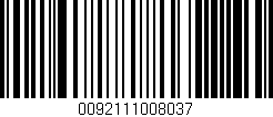 Código de barras (EAN, GTIN, SKU, ISBN): '0092111008037'