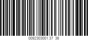 Código de barras (EAN, GTIN, SKU, ISBN): '0092303001.37/38'