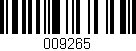 Código de barras (EAN, GTIN, SKU, ISBN): '009265'