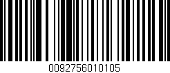 Código de barras (EAN, GTIN, SKU, ISBN): '0092756010105'