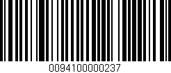 Código de barras (EAN, GTIN, SKU, ISBN): '0094100000237'