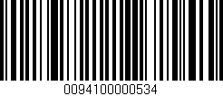 Código de barras (EAN, GTIN, SKU, ISBN): '0094100000534'