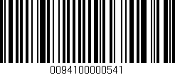 Código de barras (EAN, GTIN, SKU, ISBN): '0094100000541'