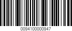 Código de barras (EAN, GTIN, SKU, ISBN): '0094100000947'
