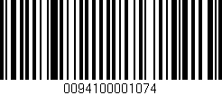 Código de barras (EAN, GTIN, SKU, ISBN): '0094100001074'