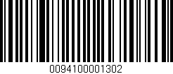 Código de barras (EAN, GTIN, SKU, ISBN): '0094100001302'
