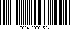 Código de barras (EAN, GTIN, SKU, ISBN): '0094100001524'
