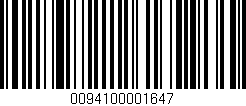 Código de barras (EAN, GTIN, SKU, ISBN): '0094100001647'