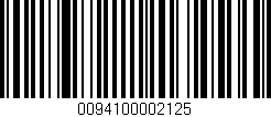 Código de barras (EAN, GTIN, SKU, ISBN): '0094100002125'