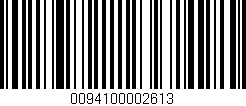 Código de barras (EAN, GTIN, SKU, ISBN): '0094100002613'