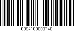 Código de barras (EAN, GTIN, SKU, ISBN): '0094100003740'