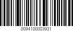Código de barras (EAN, GTIN, SKU, ISBN): '0094100003931'
