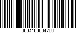 Código de barras (EAN, GTIN, SKU, ISBN): '0094100004709'