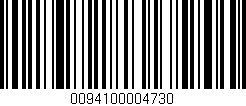 Código de barras (EAN, GTIN, SKU, ISBN): '0094100004730'