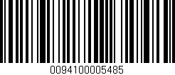 Código de barras (EAN, GTIN, SKU, ISBN): '0094100005485'