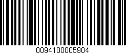 Código de barras (EAN, GTIN, SKU, ISBN): '0094100005904'