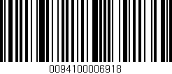 Código de barras (EAN, GTIN, SKU, ISBN): '0094100006918'