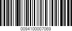Código de barras (EAN, GTIN, SKU, ISBN): '0094100007069'