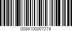 Código de barras (EAN, GTIN, SKU, ISBN): '0094100007274'