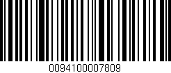Código de barras (EAN, GTIN, SKU, ISBN): '0094100007809'