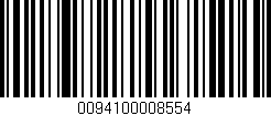 Código de barras (EAN, GTIN, SKU, ISBN): '0094100008554'