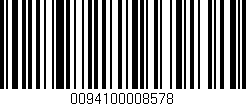 Código de barras (EAN, GTIN, SKU, ISBN): '0094100008578'