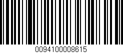 Código de barras (EAN, GTIN, SKU, ISBN): '0094100008615'